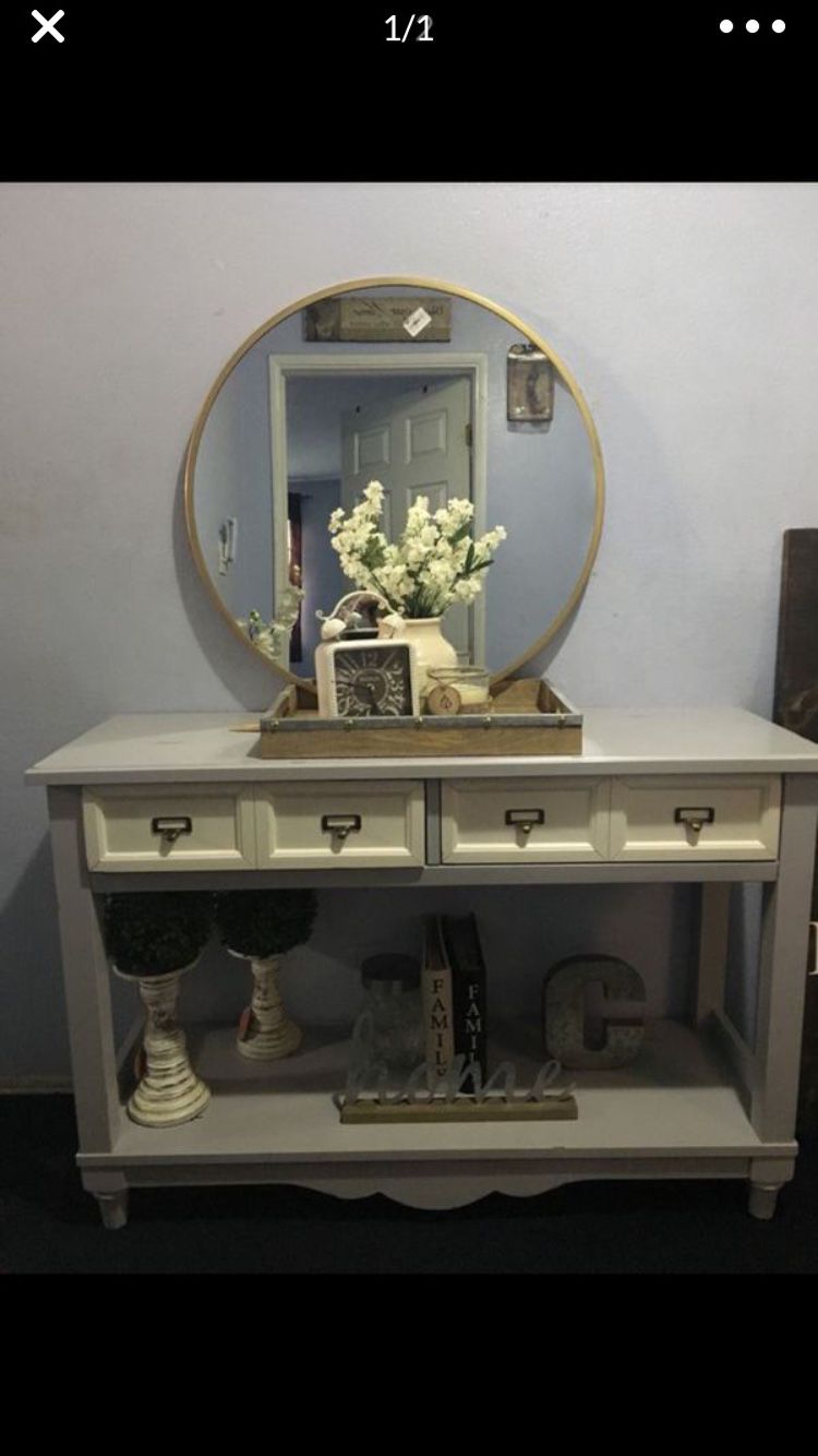 Dove / creamy Console table $85 today only