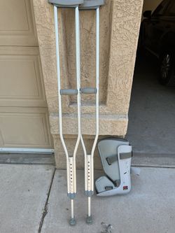 Walking Boot And Crutches