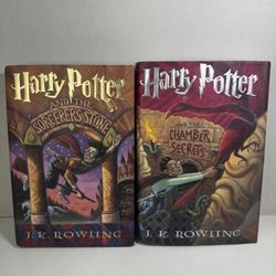 Harry Potter The Sorcerers Stone & Chamber Of Secrets Hardcover Book Set Of 2