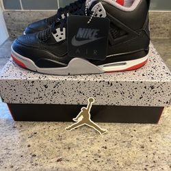 Bred reimagined Jordan 4 Size 7Y/8.5W/7M