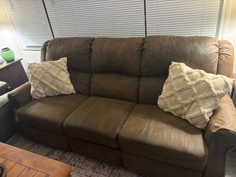 Brown( real) leather couch