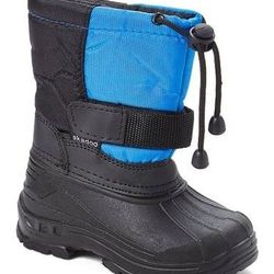 NEW Size 12 Girl Boy Kid Toddler Insulated Winter Snow Boots Royal Blue Adjustable Snow Boot