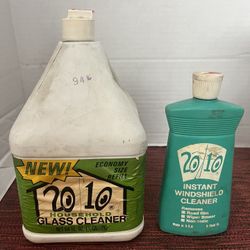Vtg 1960's Original 20/10 Windshield Cleaning Fluid Bottles w/ Eyeballs
