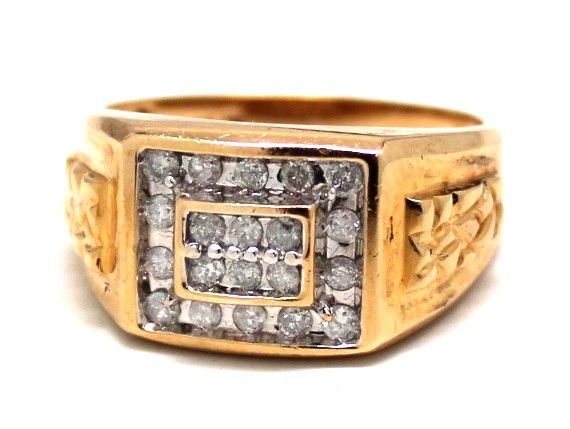 Mens Diamond/10K Fashion Ring