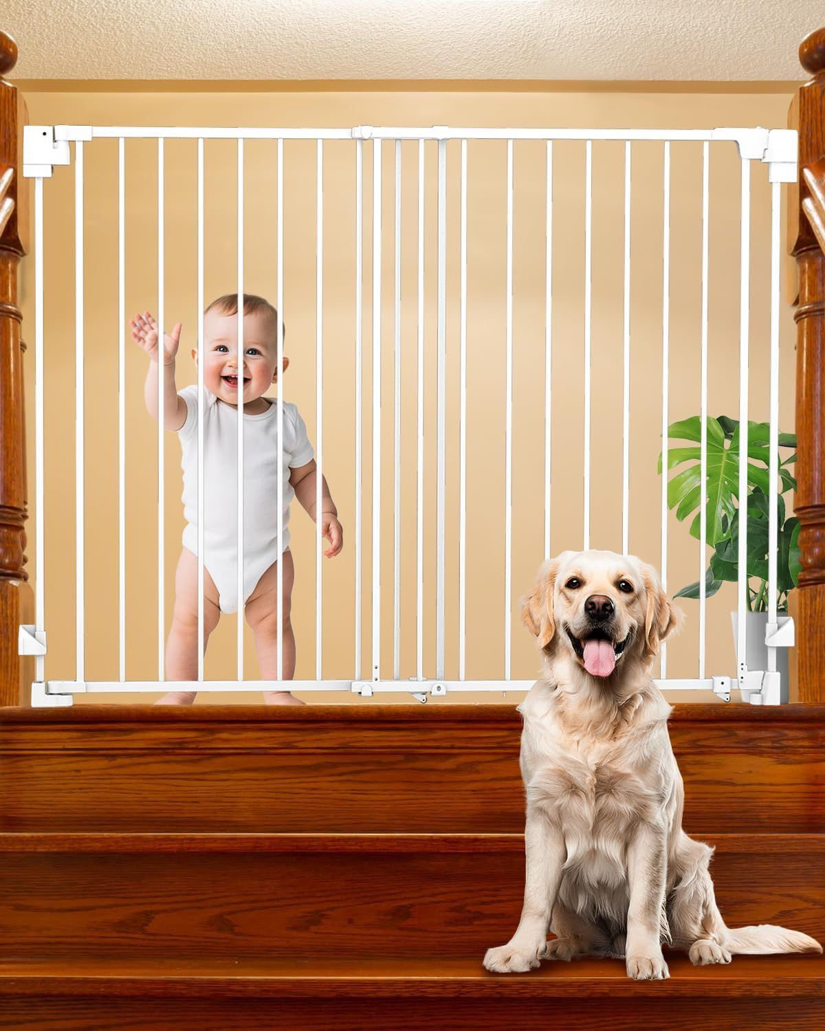 NEW 35-55" No Bottom Bar Baby Gate