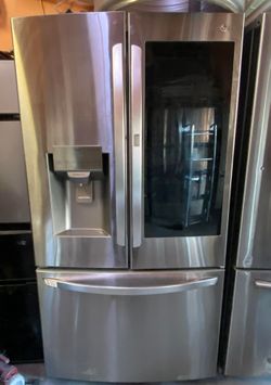 🍂REFRIGERATOR WINDOW EASY ACCESS LG 3 DOORS🍂✔️STAINLESS STEEL✔️🆓️FREE DELIVERY🆓️