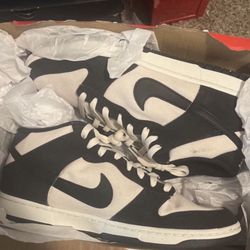 Size 12 Nike Dunk MID Panda Sail Black Canvas Men Classic Casual Shoe Sneaker DV0830-102