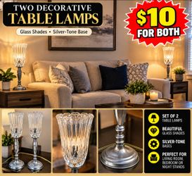 Set of 2 Decorative Table Lamps