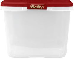 Latching  totes  $7ea I have 2 clear and 2 red