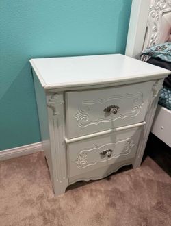 White Bedside Table