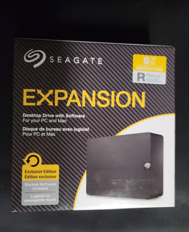 Seagate Expansion 6TB External Hard Drive HDD - USB 3.0, with Data Recovery