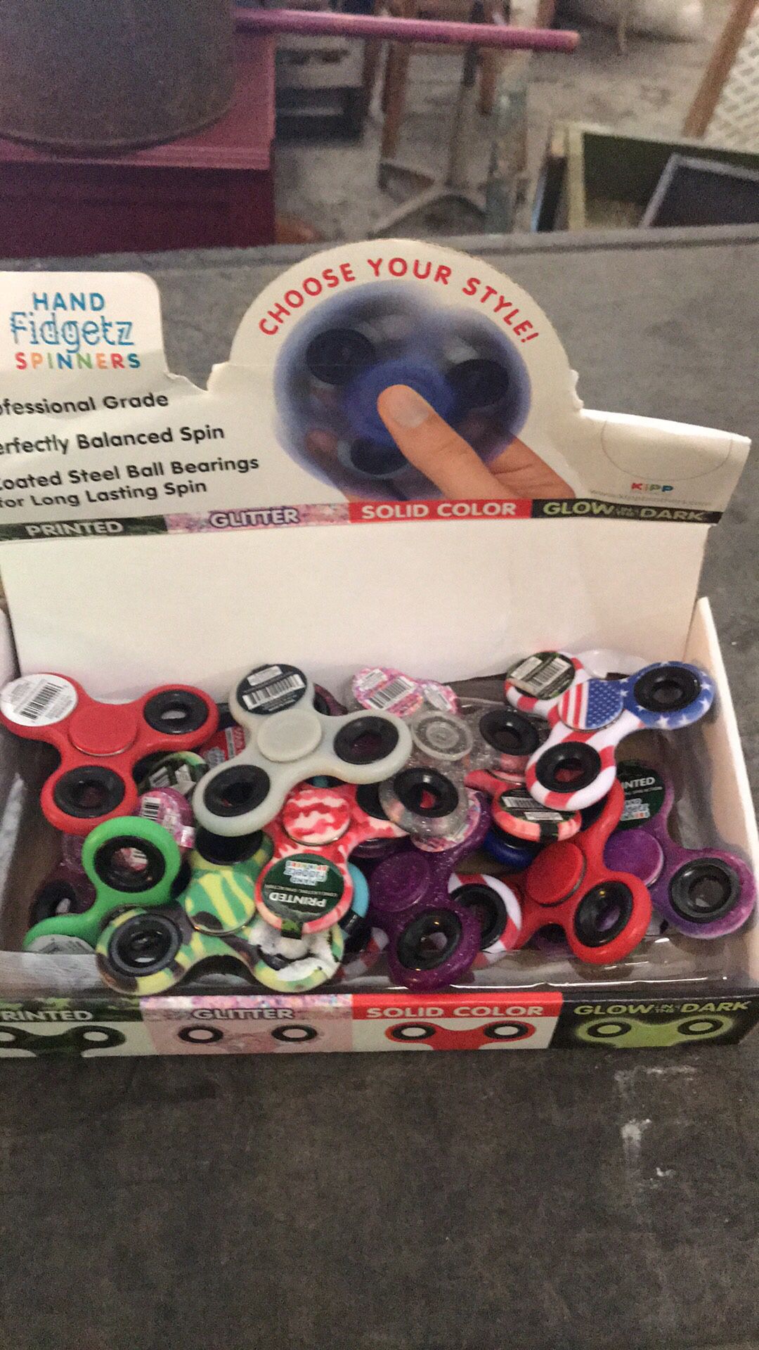 Case of fidget Spinners new in box 144
