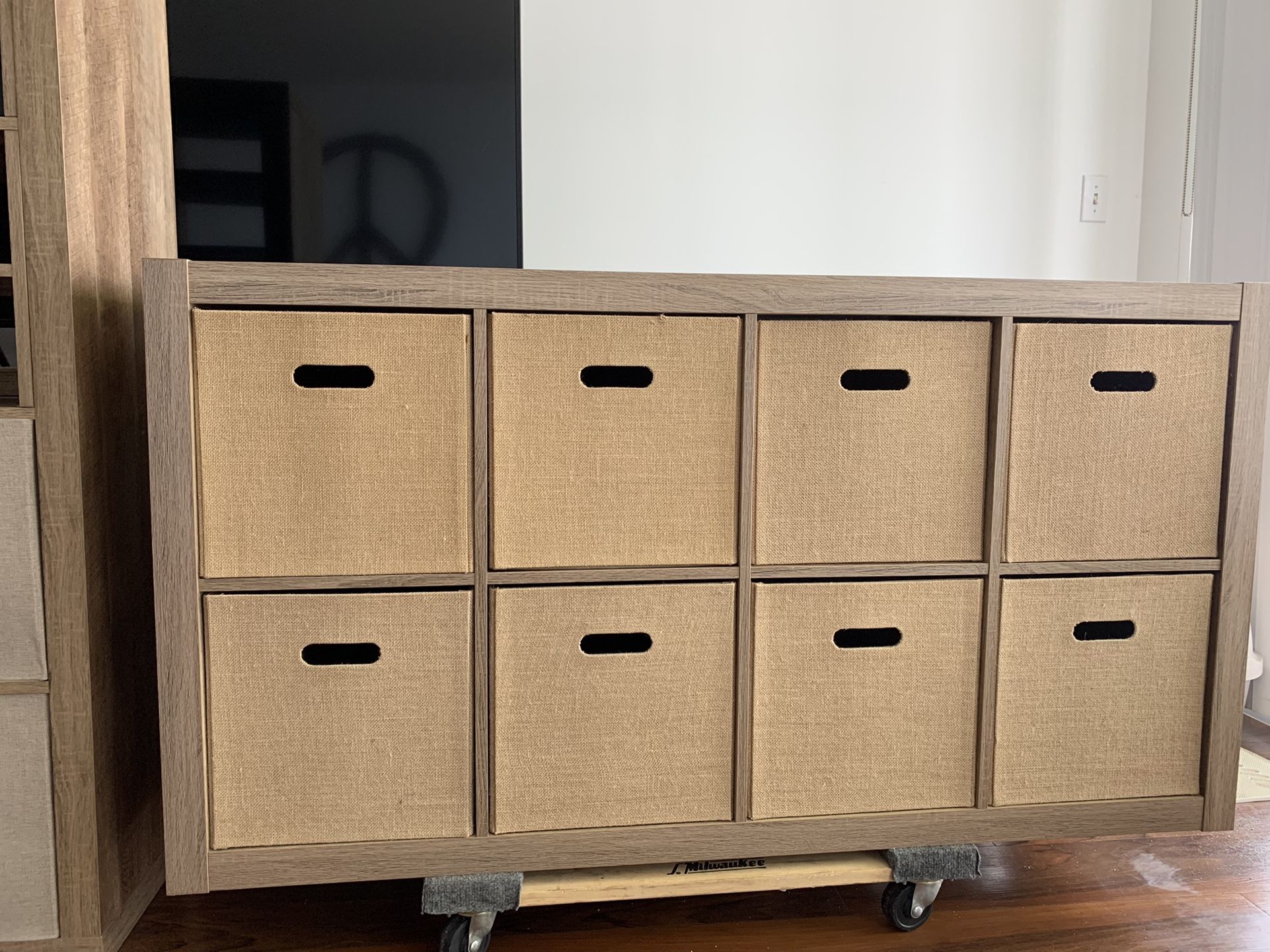 8 Cube Storage Organizer With 8 Storage Bins