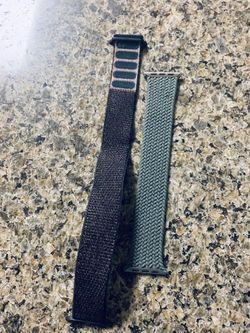 44mm Braided Olive Green And 44mm Black Loop Sports Band