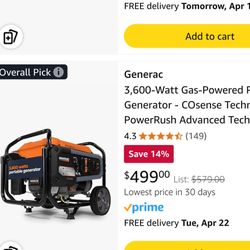 GENERAC GP 3600