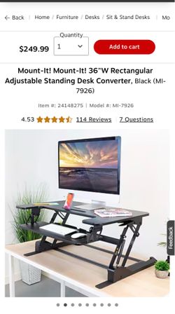 Mount it sit down / stand up desktop computer desk