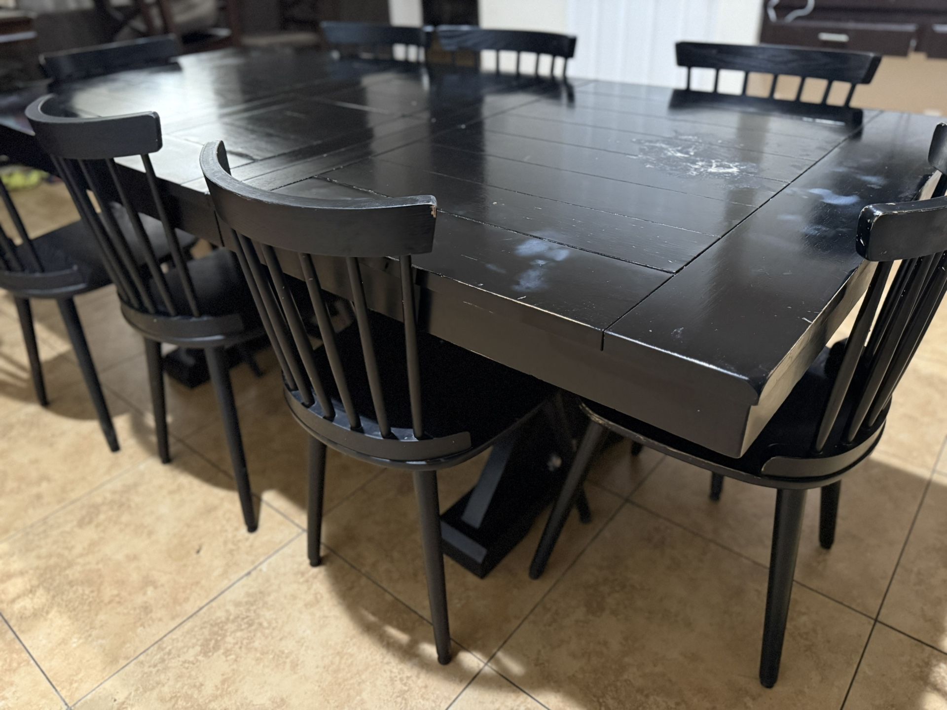 Black Dining Table For 8
