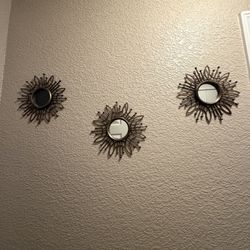 Set Of 3 Mini Mirrors 