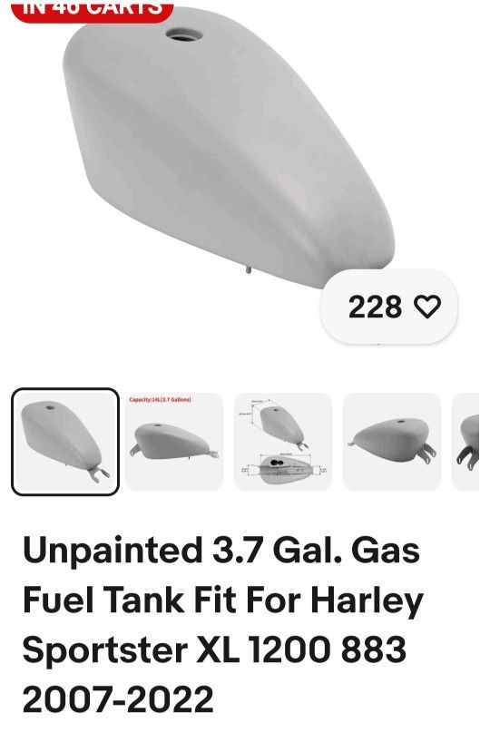 Harley Sportster Larger Fuel Tank ⛽️ 