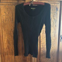 Guess Jeans Ribbed Black Sweater