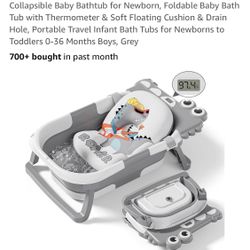 Brand New Collapsible Baby Tub - Grey Alligator $15