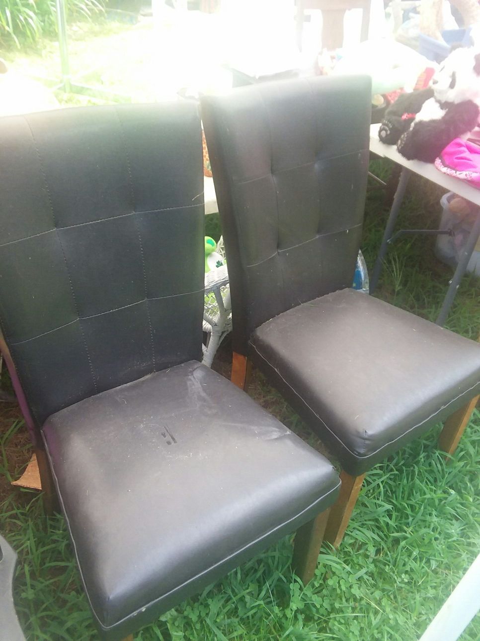 Leather chairs set of 2