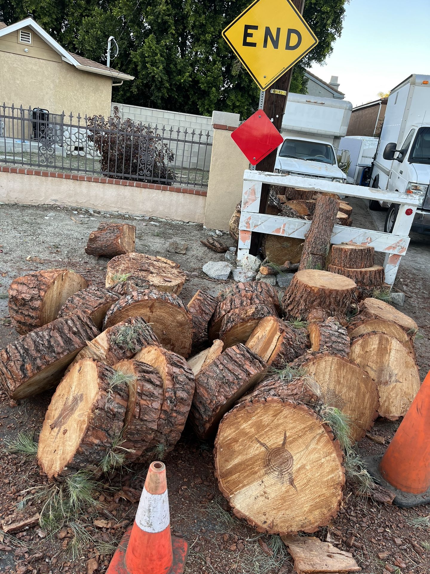 FRESH CUT PINE LOGS, For Firewood for Sale in Los Angeles, CA OfferUp