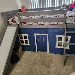 Twin Loft Bed With Slide