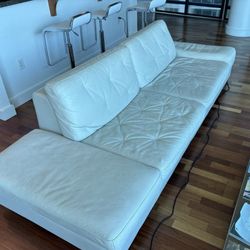 Cantioni Leather Couch with chair & Ottoman
