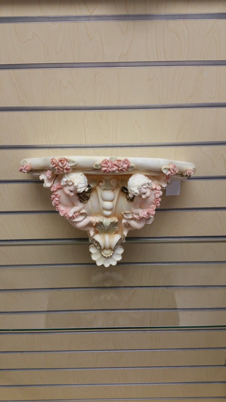 Decorative Shelf / Mantel with Angels - $19.99 ( NEW ) resin