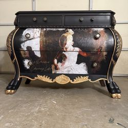 Antique Bombe Dresser