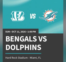 Miami Dolphins vs Bengals tickets