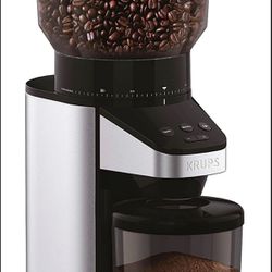 KRUPS GX420851 offee Grinder with Scale, 39 Grind Settings, Large 14 oz Capacity, intuitive Interface, Black    KRUPS GX420851 offee Grinder with Scal