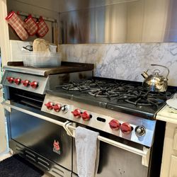 60 Inch Wolf Range with Pizza Oven/ Griddle