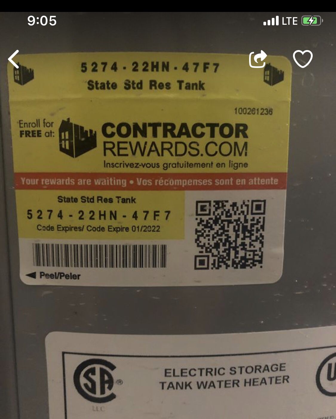 STATE PRO -LINE 50 GALLON WATER HEATER...... MANUFACTURES DATE 2019 .... ELECTRIC ...... AMAZING DEAL !!!!!!!