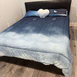 Bed Frame Only - Black with Headboard