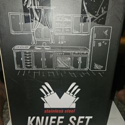 Knife Set with Block, 15 Pieces Set  