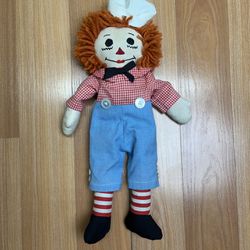 Vintage Raggedy Andy Doll 16” with the hat 