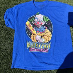 Steven Rhodes Killer Klowns Shirt Size 2XL Blue Clown From Outer Space Shorty