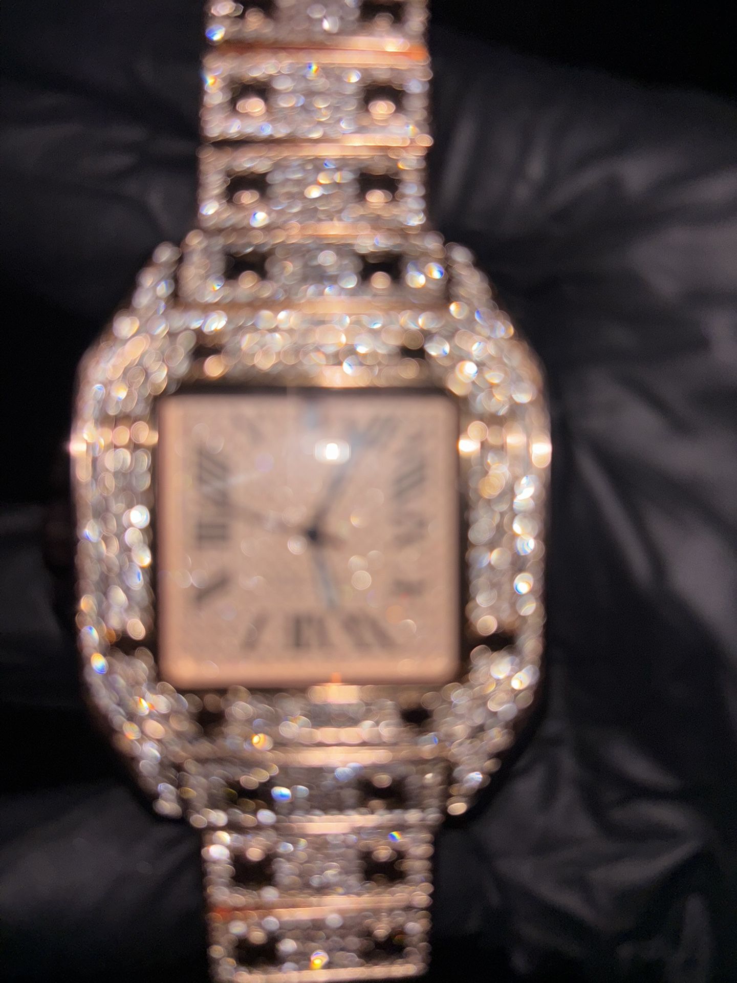 Iced Out Rose Gold Men’s Watch