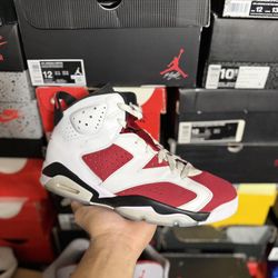 Jordan Carmine 6s size 9.5 USED But Clean