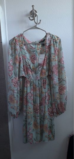 Forever 21 Floral Mini Dress with Long Sleeves
