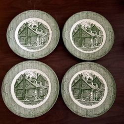 4 Vintage Royal China The Old Curiosity Shop Dinner Plates