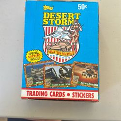 1991 Topps Desert Storm "Coalition for Peace" trading card box. 