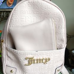 Pink Juicy Couture Mini Backpack And Matching Makeup Bag