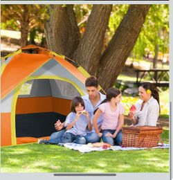 Pop up Orange Dome Camping Tent