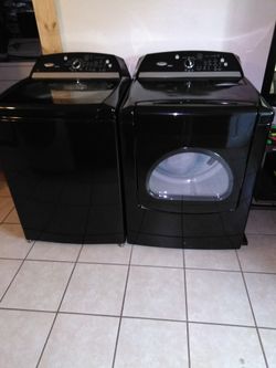 Whirlpool Cabrio Washer and Electric Dryer Set Black 500 for Sale