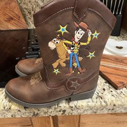 Toy Story Boys Leather Cowboy Boots 