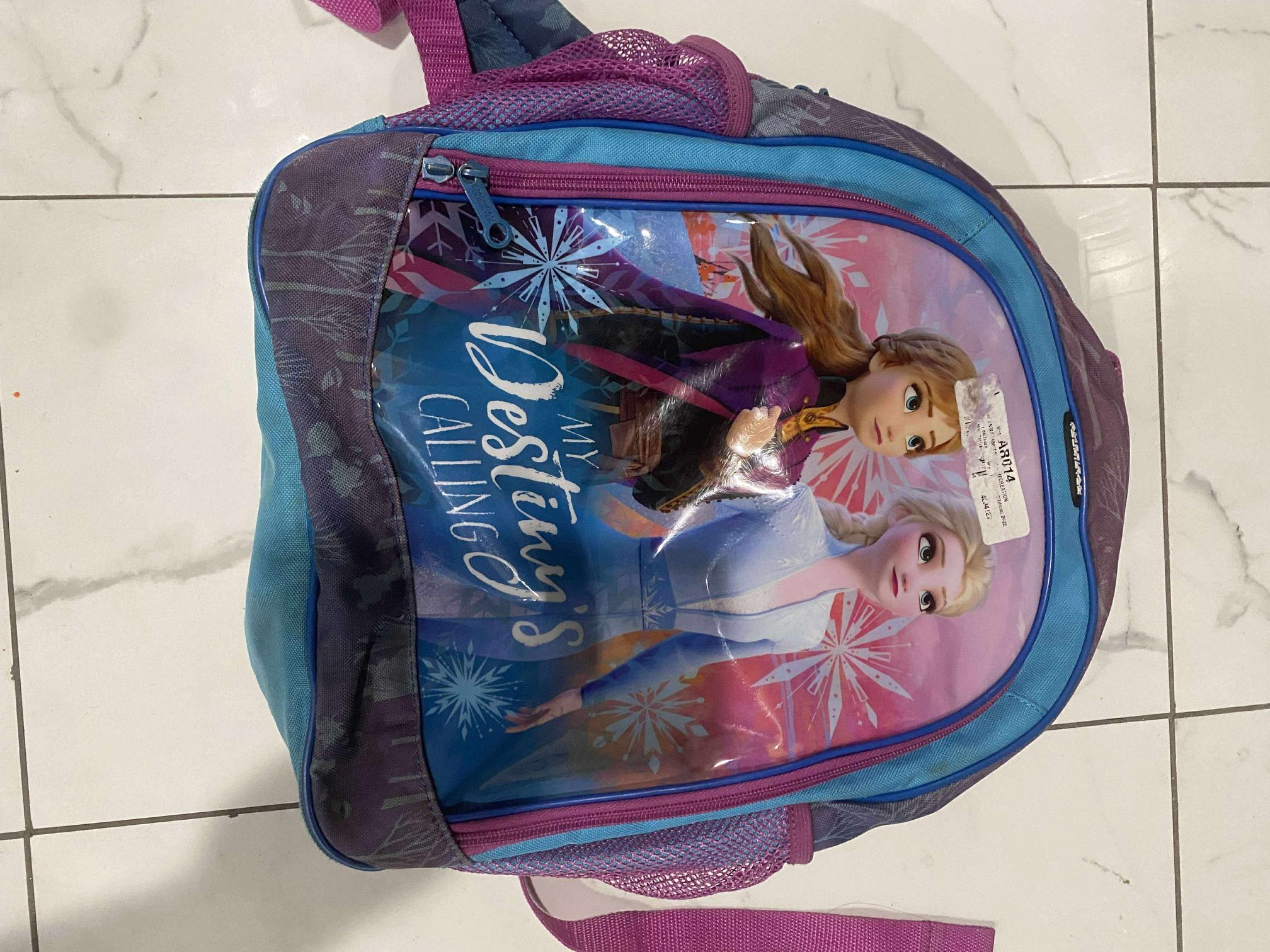 Frozen Backpack “My destiny is calling” Elsa Purple Blue