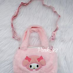 MY MELODY 💕 HELLO KITTY FRIEND CROSSBODY BAG SOFT PLUSH STYLE NEW